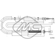 Cable de accionamiento, freno de estacionamiento