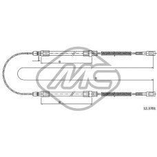 Cable de accionamiento, freno de estacionamiento