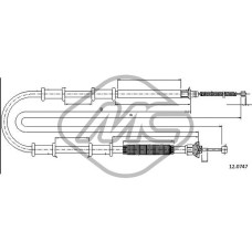 Cable de accionamiento, freno de estacionamiento