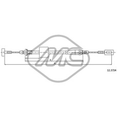 Cable de accionamiento, freno de estacionamiento