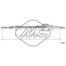 Cable de accionamiento, accionamiento del embrague