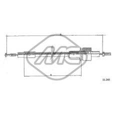 Cable de accionamiento, accionamiento del embrague
