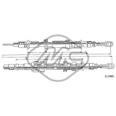 Cable de accionamiento, freno de estacionamiento