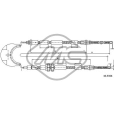 Cable de accionamiento, freno de estacionamiento
