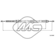 Cable de accionamiento, freno de estacionamiento