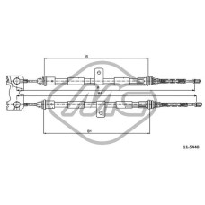 Cable de accionamiento, freno de estacionamiento