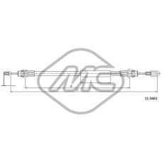 Cable de accionamiento, freno de estacionamiento