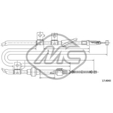 Cable de accionamiento, freno de estacionamiento