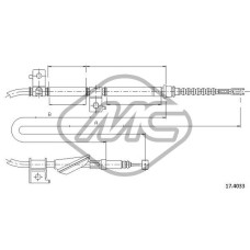 Cable de accionamiento, freno de estacionamiento