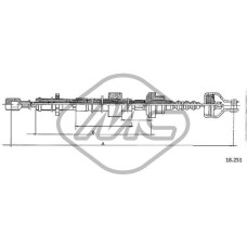 Cable de accionamiento, accionamiento del embrague