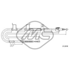 Cable de accionamiento, freno de estacionamiento