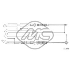 Cable de accionamiento, freno de estacionamiento