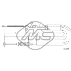 Cable de accionamiento, freno de estacionamiento