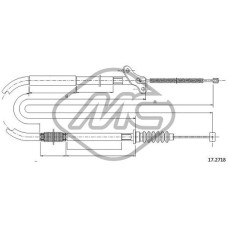 Cable de accionamiento, freno de estacionamiento