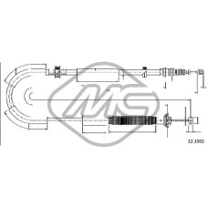 Cable de accionamiento, freno de estacionamiento