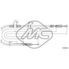 Cable de accionamiento, freno de estacionamiento