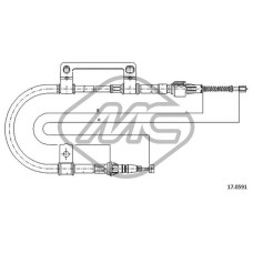 Cable de accionamiento, freno de estacionamiento