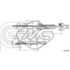 Cable de accionamiento, accionamiento del embrague
