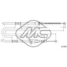 Cable de accionamiento, freno de estacionamiento