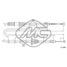 Cable de accionamiento, freno de estacionamiento