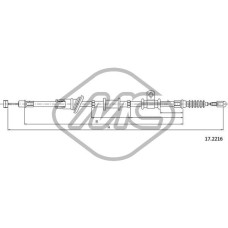 Cable de accionamiento, freno de estacionamiento