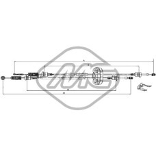 Cable de accionamiento, caja de cambios manual