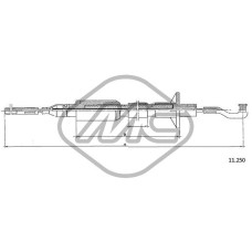 Cable de accionamiento, accionamiento del embrague