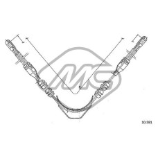 Cable de accionamiento, freno de estacionamiento
