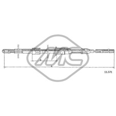 Cable de accionamiento, freno de estacionamiento