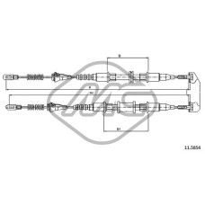 Cable de accionamiento, freno de estacionamiento