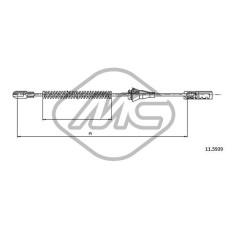 Cable de accionamiento, freno de estacionamiento