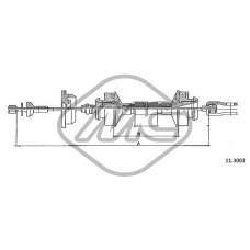 Cable de accionamiento, accionamiento del embrague