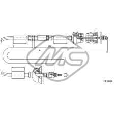 Cable de accionamiento, accionamiento del embrague