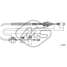 Cable de accionamiento, accionamiento del embrague