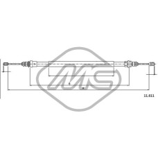 Cable de accionamiento, freno de estacionamiento