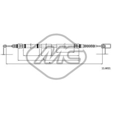 Cable de accionamiento, freno de estacionamiento