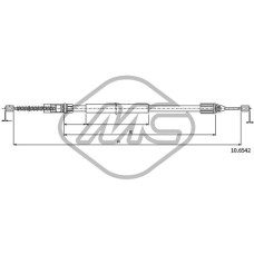 Cable de accionamiento, freno de estacionamiento