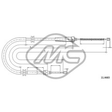 Cable de accionamiento, freno de estacionamiento