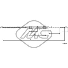 Cable de accionamiento, freno de estacionamiento