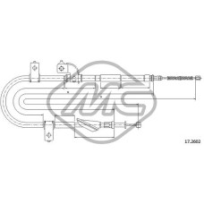 Cable de accionamiento, freno de estacionamiento