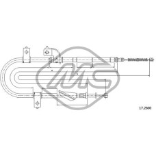 Cable de accionamiento, freno de estacionamiento
