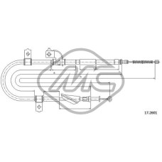 Cable de accionamiento, freno de estacionamiento