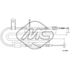 Cable de accionamiento, freno de estacionamiento