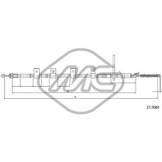 Cable de accionamiento, freno de estacionamiento