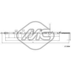 Cable de accionamiento, freno de estacionamiento