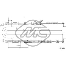 Cable de accionamiento, freno de estacionamiento