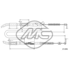 Cable de accionamiento, freno de estacionamiento