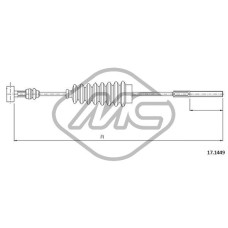 Cable de accionamiento, freno de estacionamiento