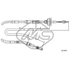 Cable de accionamiento, accionamiento del embrague