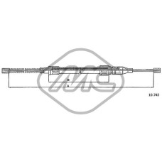 Cable de accionamiento, freno de estacionamiento